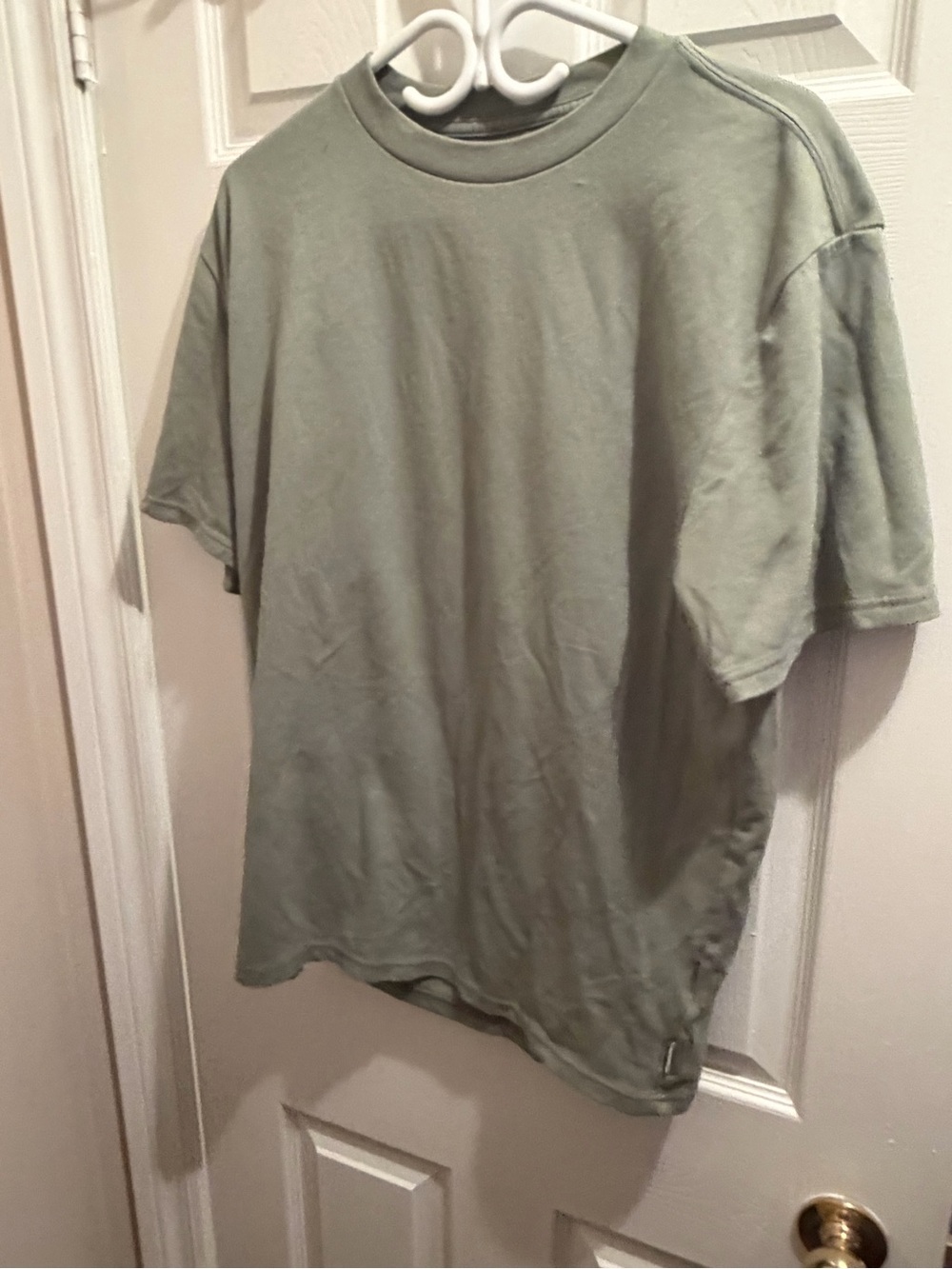 Hollister Men's Crewneck Tee in Sage Green